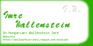 imre wallenstein business card
